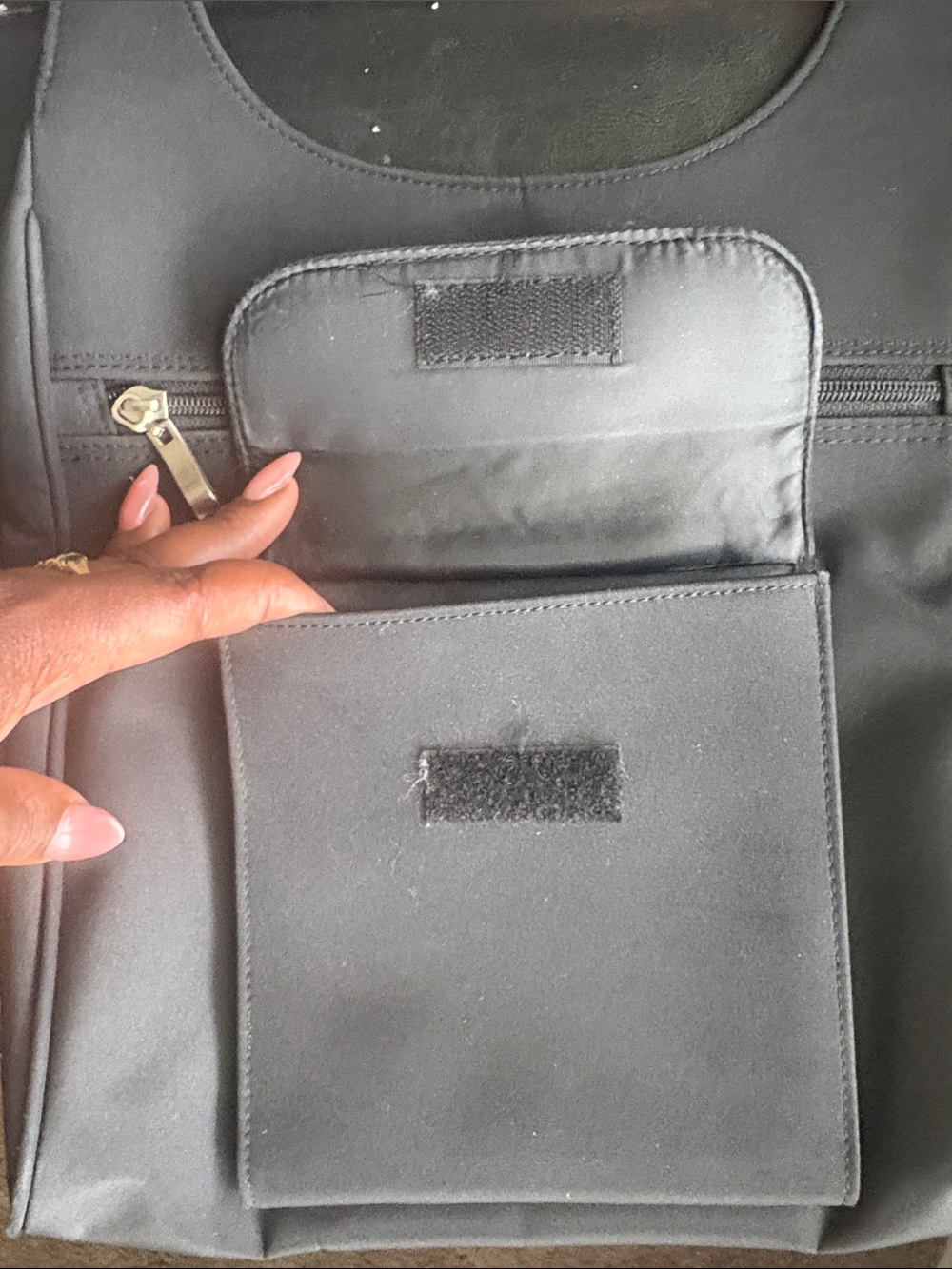 Prada Black Nylon Messenger Bag with Front Flap Pocket - Picture 2 of 7